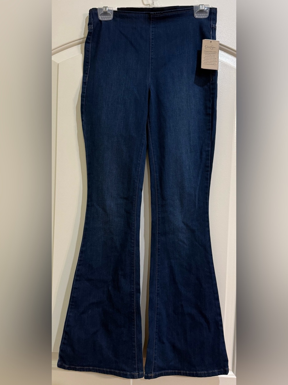Jessica Simpson pull on flare soft sculpt soft stretch super flattering jeans
